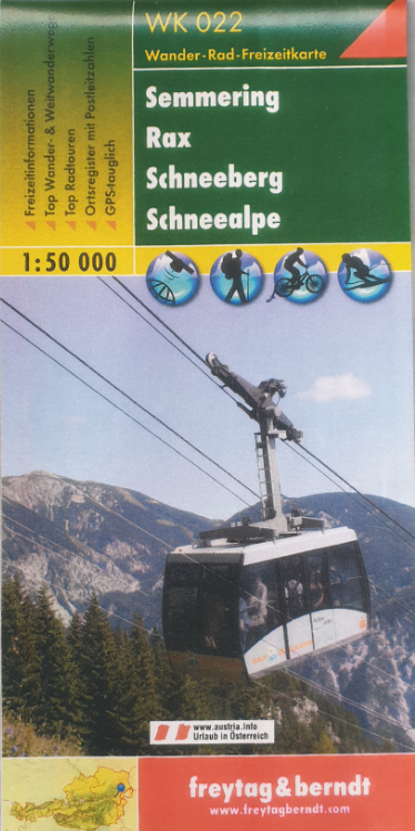 Wander - Rad - Freizeitkarte 07-FB - Semmering, Rax, Schneeberg, Schneealpe